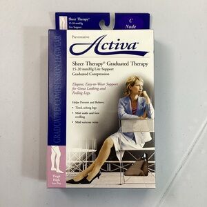 Thigh High Open Toe Compression Stockings